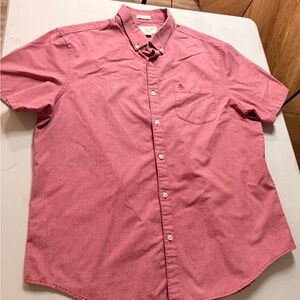 Original Penguin Men's Pink Short-Sleeve Button-Down Shirt
